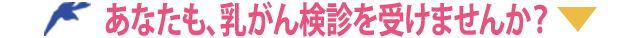 あなたも、乳がん検診を受けませんか？