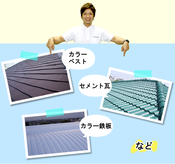 対応塗装の種類 イメージ